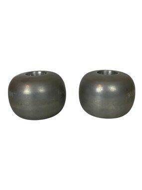 Inhabit Aluminum Tea Light Candle Holders Set Of 2 Modern Decor